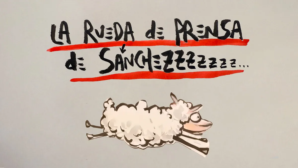 La viñeta sobre... la rueda de prensa de Sánchez