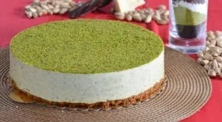 'Cheesecake' de pistacho: sin horno y fácil de hacer
