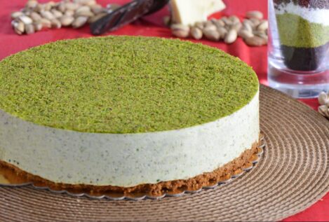 'Cheesecake' de pistacho: sin horno y fácil de hacer