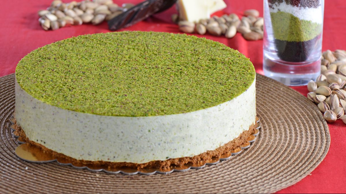 ‘Cheesecake’ de pistacho: sin horno y fácil de hacer