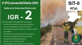 Un incendio en el sur de Ávila obliga a confinar parcialmente a la población de Mombeltrán
