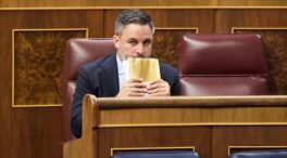 Abascal y los diputados de Vox se ausentan del hemiciclo durante la intervención de Sánchez