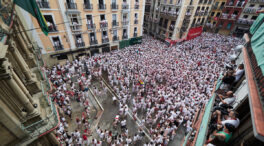Pamplona da inicio a los Sanfermines con un chupinazo marcado por el lema «Palestina libre»