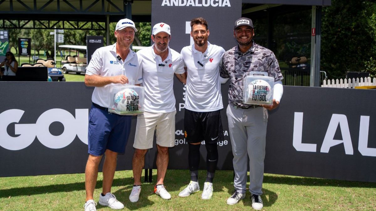 LaLiga participa en LIV Golf Andalucía con un circuito de FootGolf abierto por Figo y Aduriz