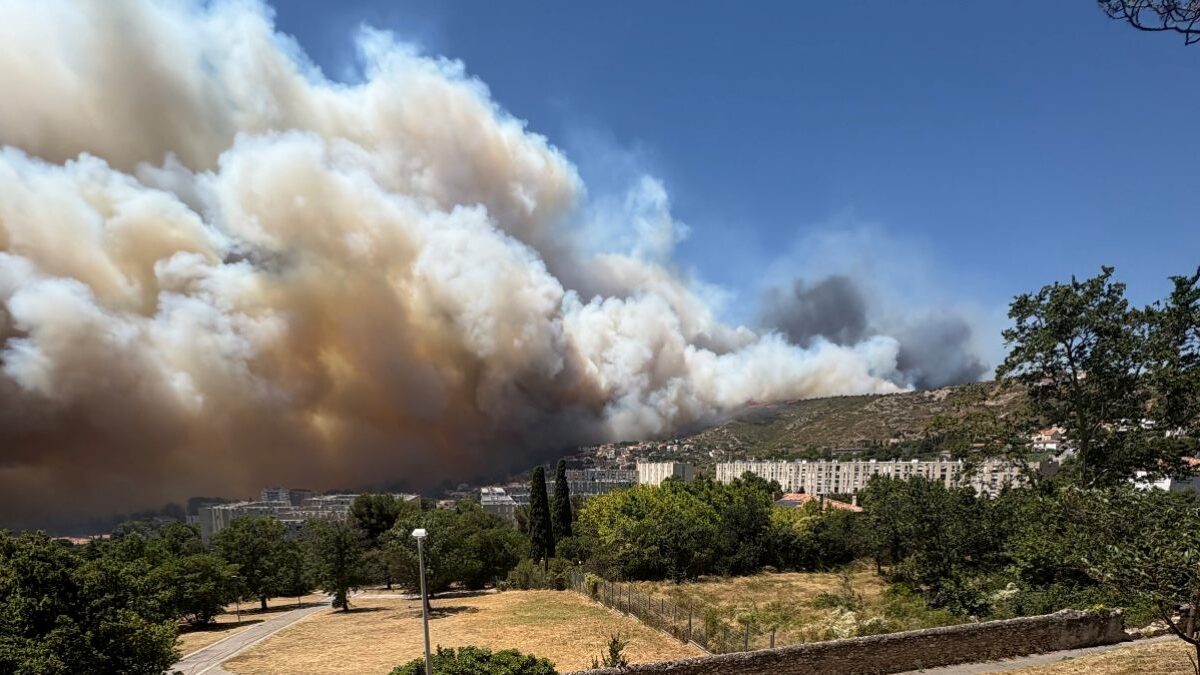 Un gran incendio obliga a cerrar el aeropuerto de Marsella (Francia)
