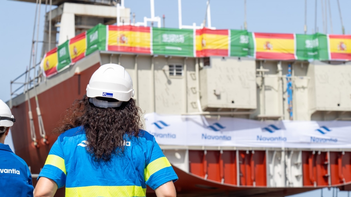 El astillero de Navantia en Cádiz construye las tres corbetas para la armada de Arabia Saudí