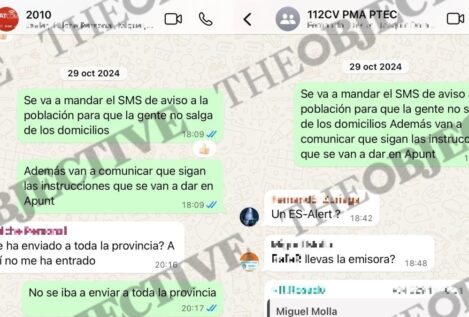 Emergencias planeó enviar la alerta por la dana en Valencia dos horas antes de mandarla