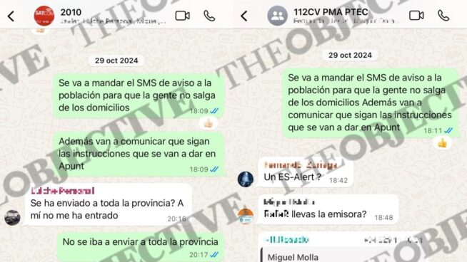 Emergencias planeó enviar la alerta por la dana en Valencia dos horas antes de mandarla