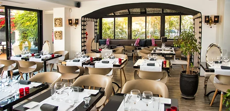 Sala del Restaurante Garum, Marbella. Restaurante Garum