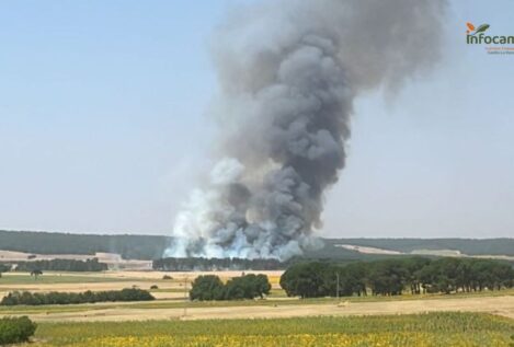 Los servicios de extinción declaran controlado el incendio en Almodóvar del Pinar (Cuenca)