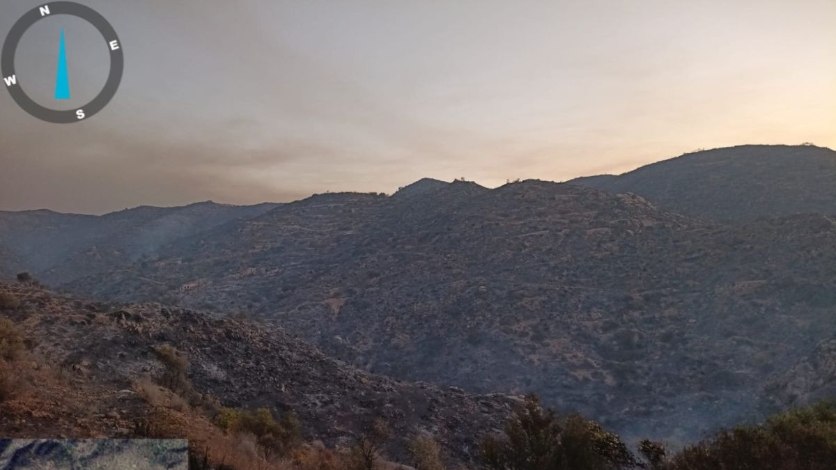 Medios aéreos se suman al incendio de Lubrín (Almería) y siguen trabajos por terreno abrupto