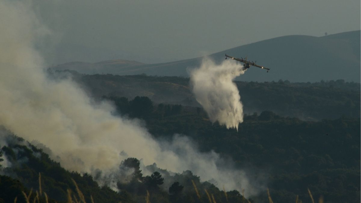 Los bomberos dan por controlado el incendio forestal de Montrás (Gerona)