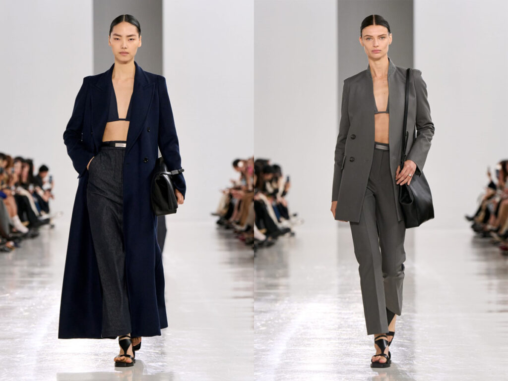 Looks que combinan sujetadores con pantalones de tiro alto de Max Mara