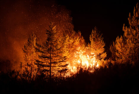 El incendio de Porto (Zamora) vuelve a saltar a León y provoca el desalojo de La Baña