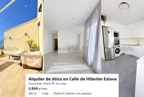 El ático en Madrid que Servinabar pagaba a Cerdán, en alquiler: 3.000 euros al mes y 160 m²