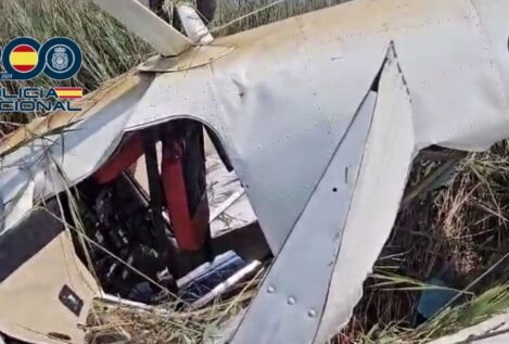 Localizan desde un helicóptero una avioneta estrellada en Castellón tras un fallo en el motor