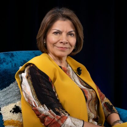Laura Chinchilla con Juan Luis Cebrián