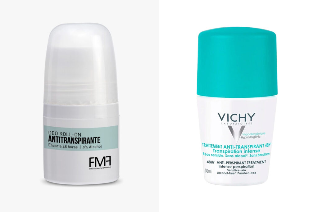 FARMACIA MARTA FERNÁNDEZ Desodorante antitranspirante (PVP: 9.80€) // VICHY Propuesta para pieles sensibles (PVP: 8.95€)