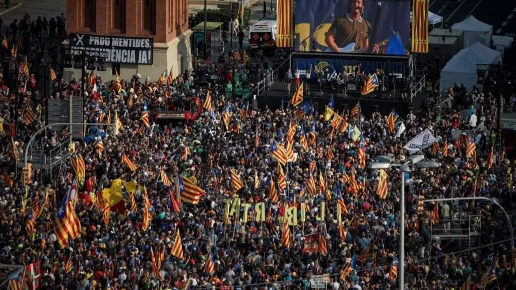 Una de las manifestaciones de la Diada de Cataluña. Europa Press