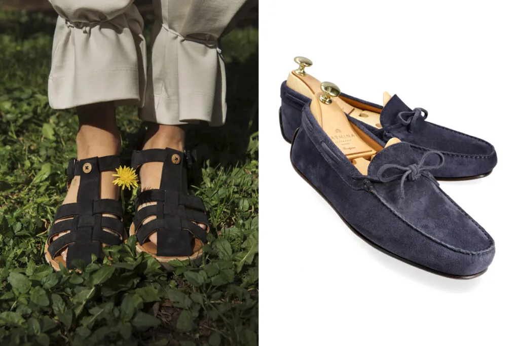 MARIE Sandalias azul marino // CARMINA SHOEMAKER Náuticos de ante