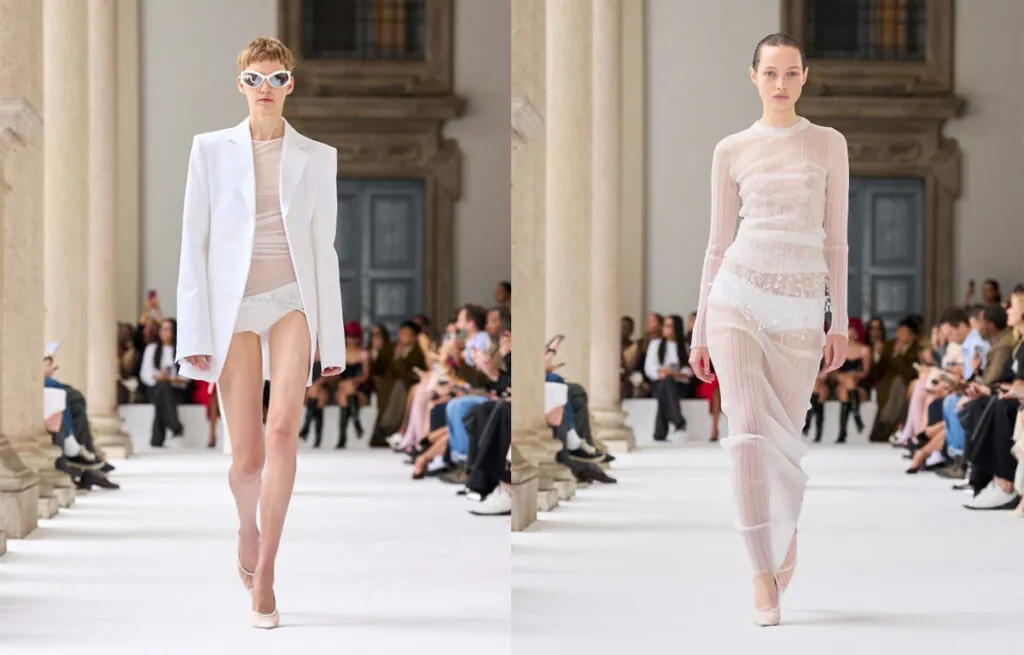 Propuestas blancas con transparencias de Sportmax