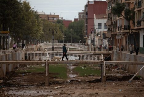 El barranco de La Saleta en Aldaia (Valencia) se desborda de madrugada por las fuertes lluvias