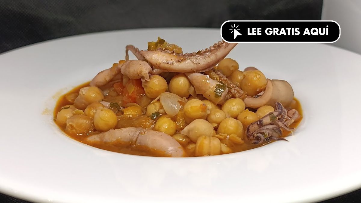 Garbanzos con calamares en olla rápida-image