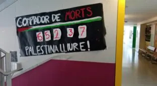 Camisetas, «contador de muertes»... Los colegios catalanes se vuelcan con Palestina