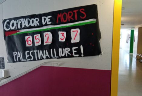 Camisetas, «contador de muertes»... Los colegios catalanes se vuelcan con Palestina