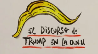 La viñeta animada sobre el discurso de Trump en la ONU