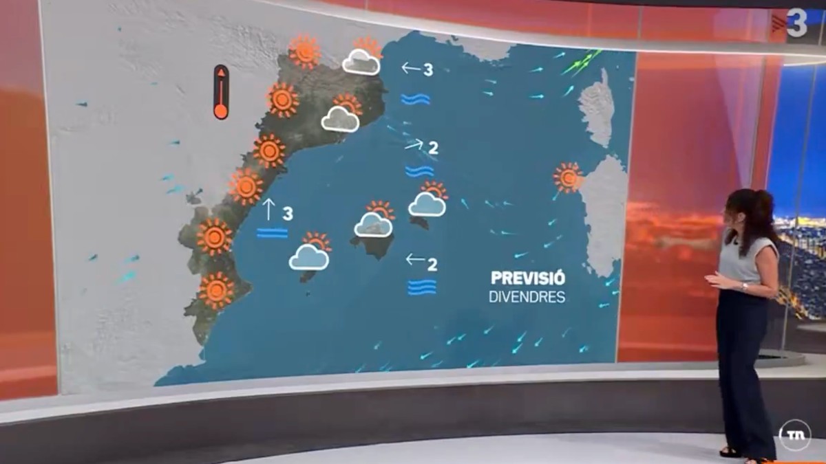 La TV3 de Illa amplía los «països catalans» hasta Italia en su nuevo mapa del tiempo