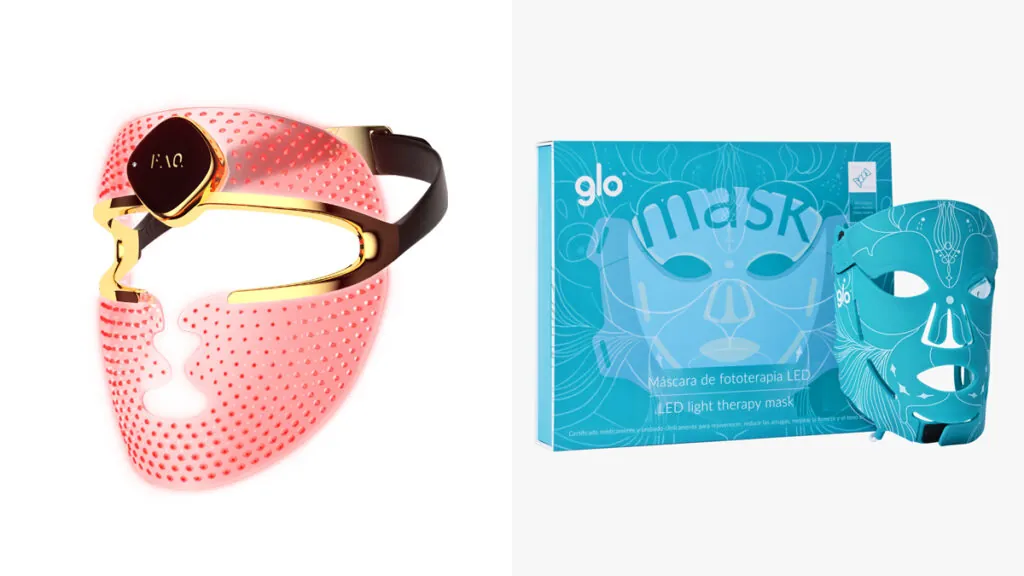 FOREO Máscara facial rosa. (PVP: 839€) // GLO Tratamiento de luz LED (PVP: 399€)