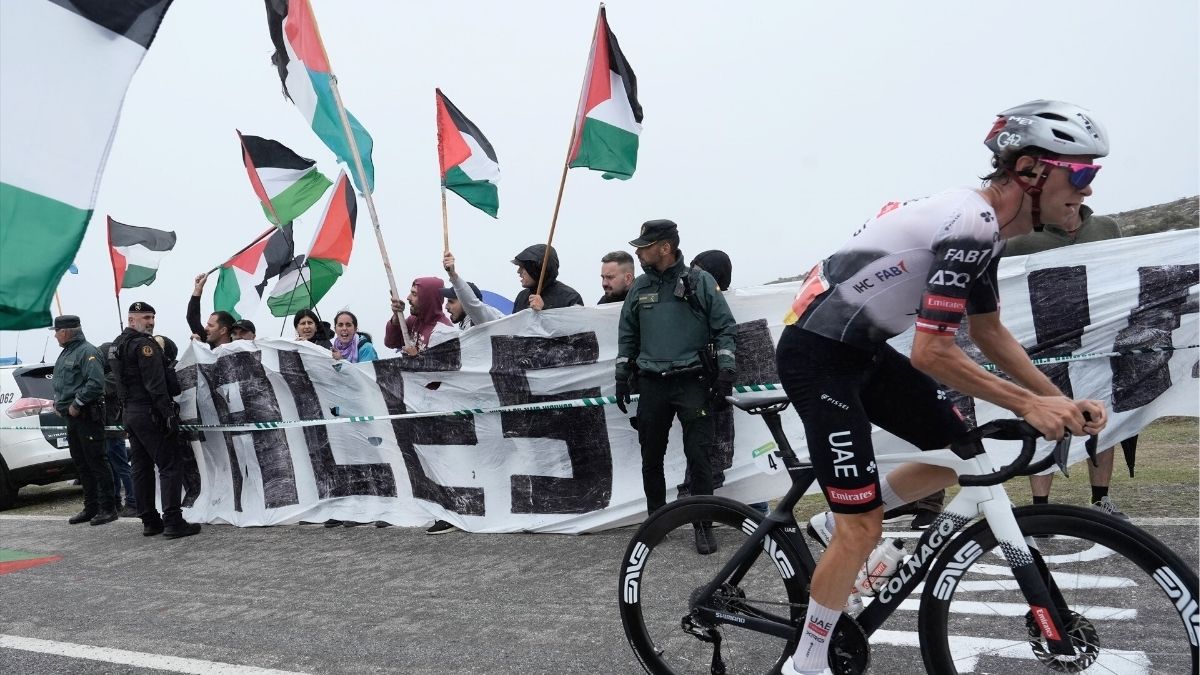 Las protestas contra Israel durante la Vuelta dejan ya más de una veintena de detenidos