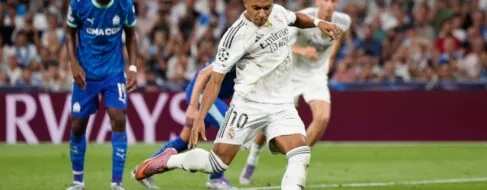 Mbappé salva al Real Madrid con un doblete de penalti contra el Marsella en Champions