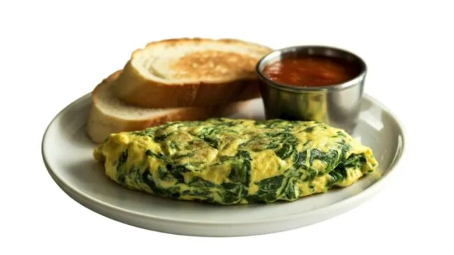 Tortilla de calabacín y cebolla en la freidora de aire