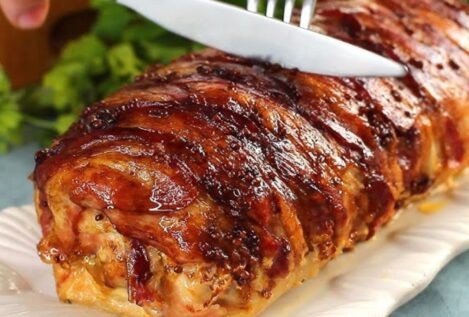 Solomillo envuelto en bacon al horno en tan solo 30 minutos