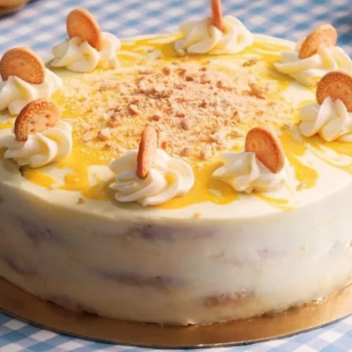 Tarta de limón con galletas