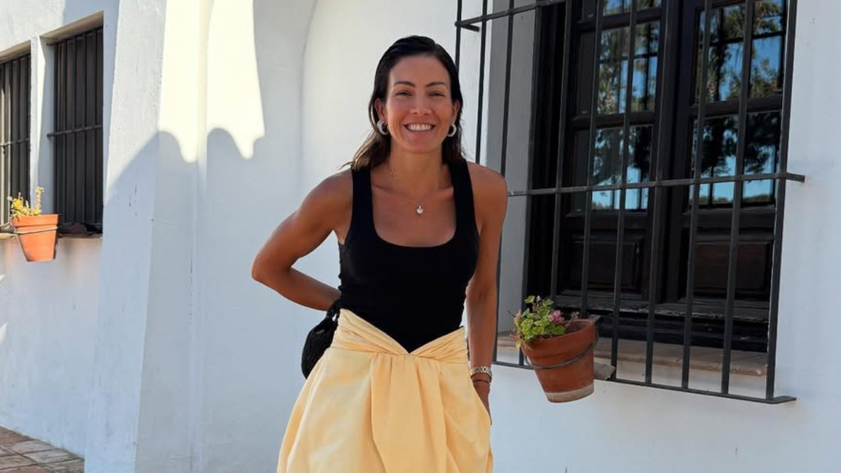 El porche de Virginia Troconis tiene las mejores vistas a la campiña sevillana y es muy versátil