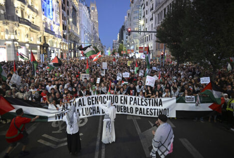 Miles de manifestantes piden en Barcelona y Madrid el fin del «genocidio en Palestina»