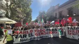 Estudiantes se manifiestan en Madrid a favor de Palestina: «¡Ayuso, sionista, estás en nuestra lista!»