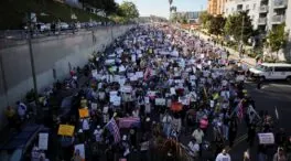 Los impulsores de las marchas contra Trump destacan su carácter pacífico y masivo