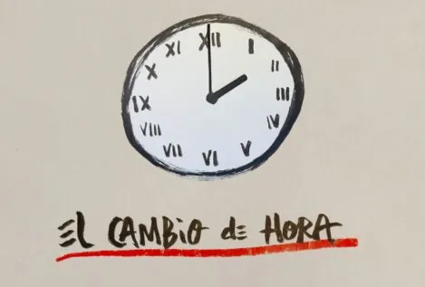 La viñeta animada sobre el cambio de hora