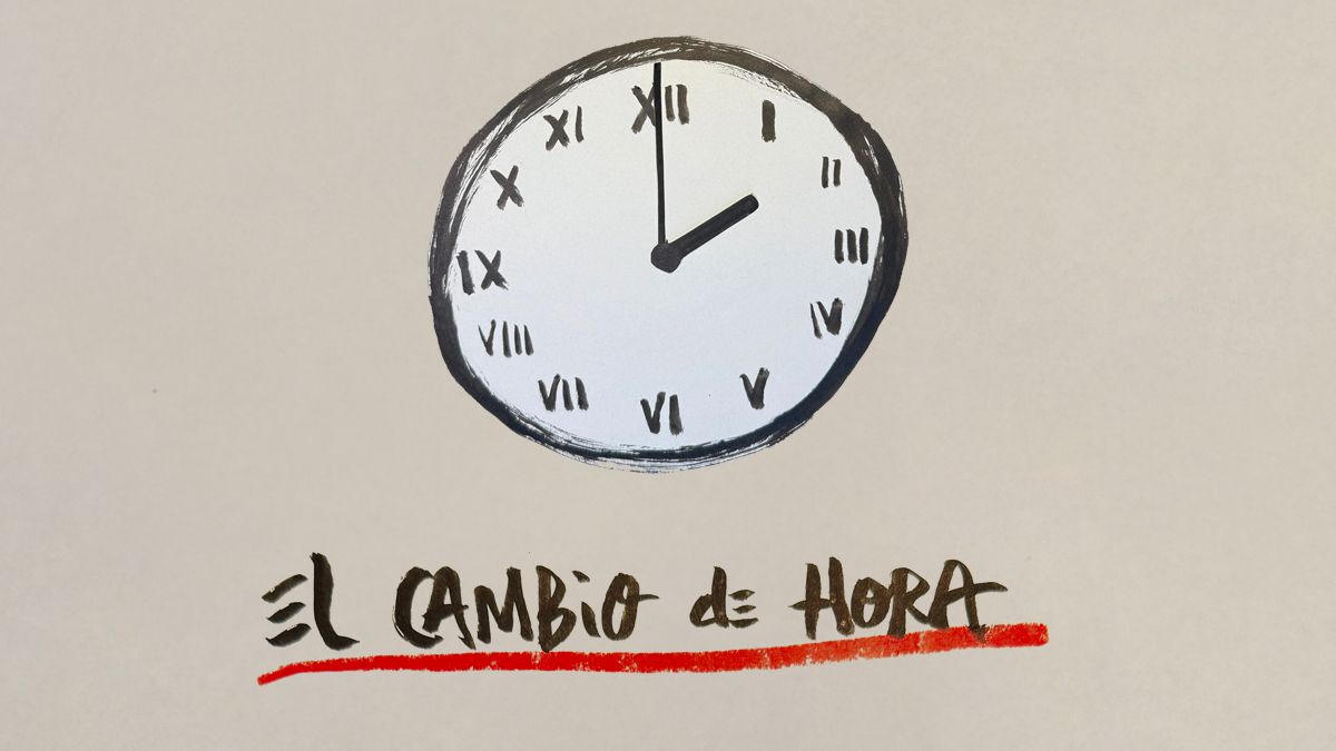 La viñeta animada sobre el cambio de hora