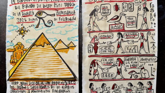 La viñeta animada sobre... los sobres del faraón