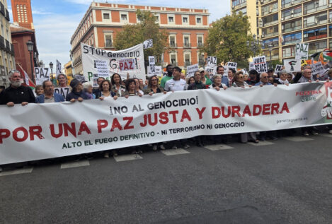 Cientos de personas marchan en Madrid por una «paz justa» para Palestina