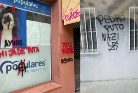 PP y Vox denuncian la aparición de pintadas con insultos en sus sedes de Alcorcón