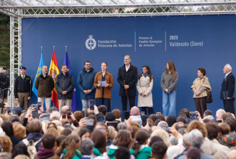 Leonor destaca, en su discurso, el esfuerzo de Valdesoto: «Tienen el mejor espíritu asturiano»