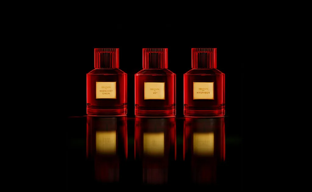 Línea de perfumes Nuit Rouge de Trudon. (Fuente: Isolée)