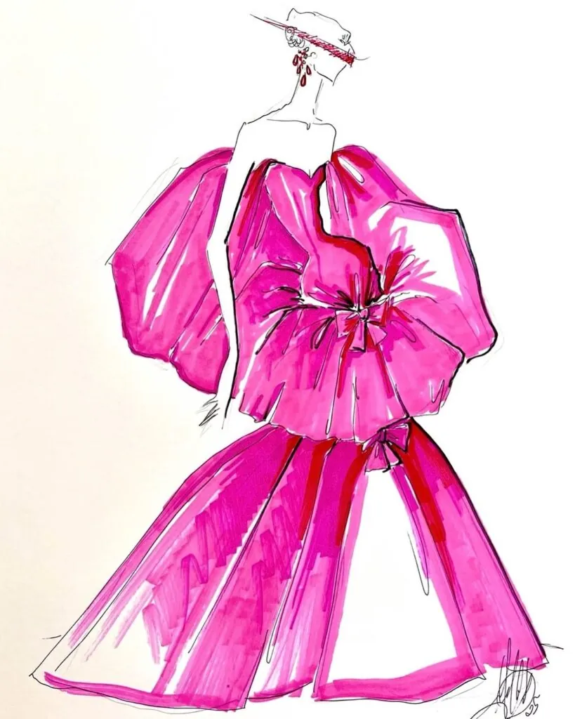 Boceto del diseñador Guillermo Décimo