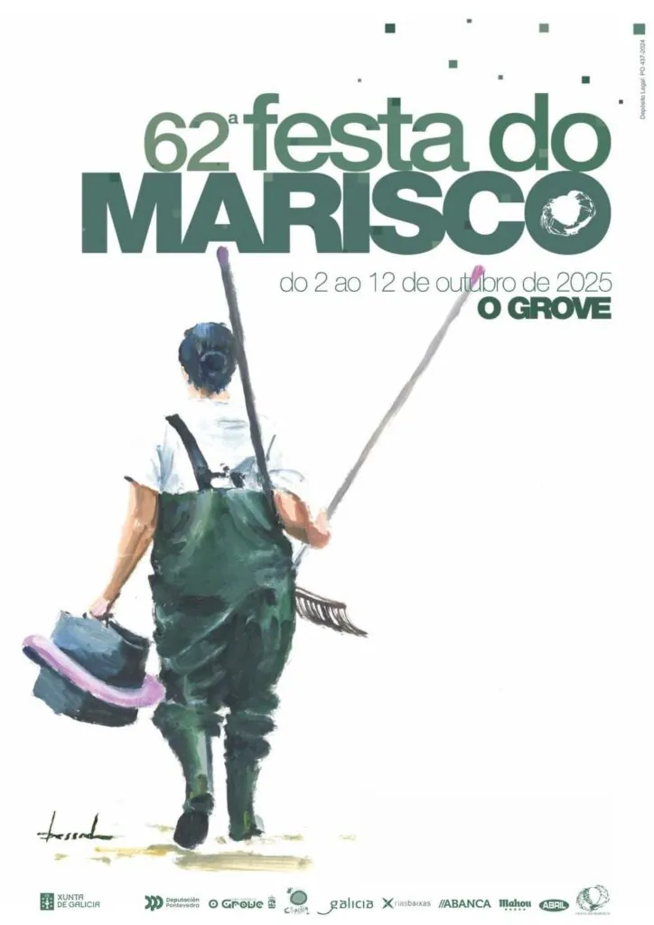 Cartel de La Fiesta del Marisco de El Grove 2025. 